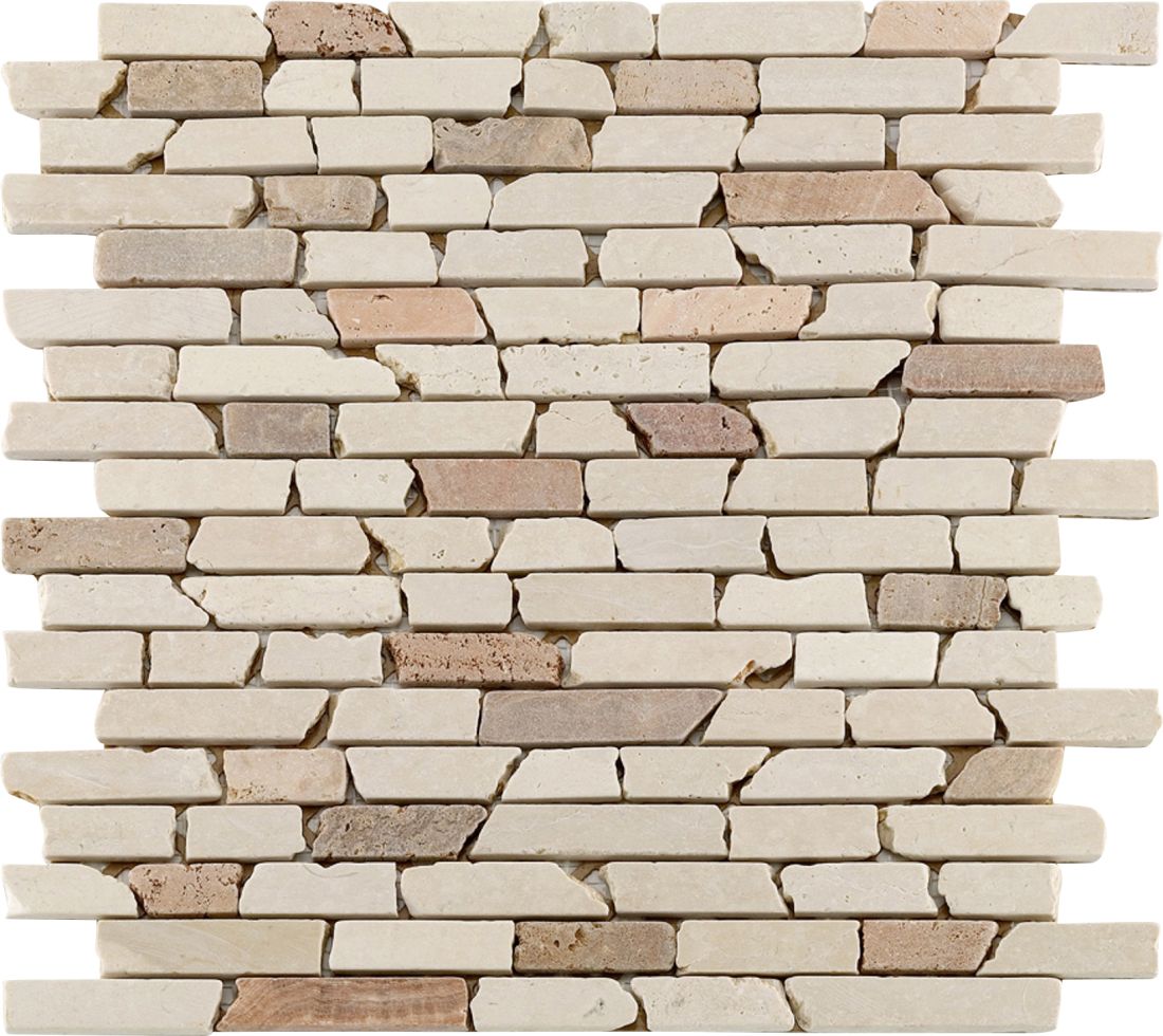 Mosaikfliese Marmor Stäbchen 30 x 30 cm multicolor