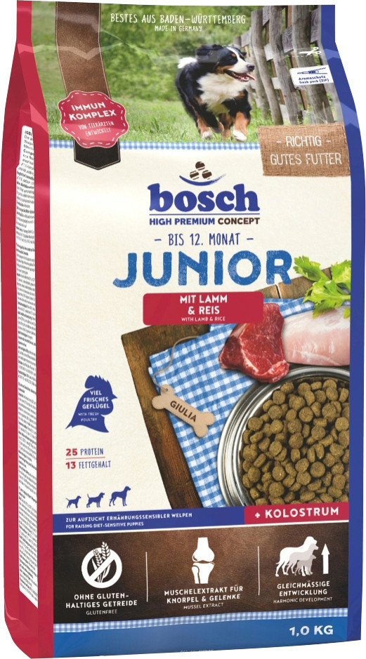 Bosch Hundetrockenfutter Junior 1 kg Lamm & Reis