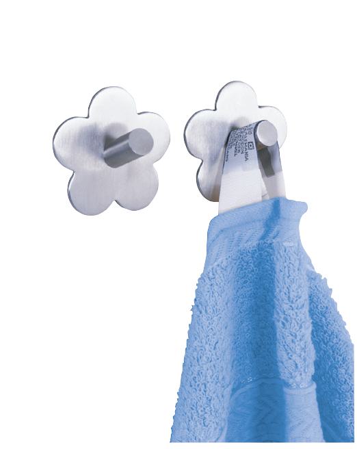 Wenko Wandhaken Fiore Edelstahl matt, chrom, 2er-Set