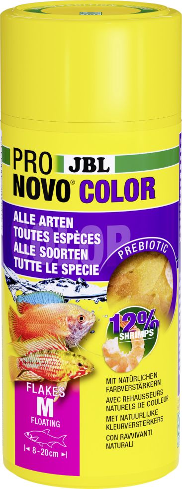 JBL Fischfutter Pronovo Color Flakes M Fischfutterflocken 250 ml