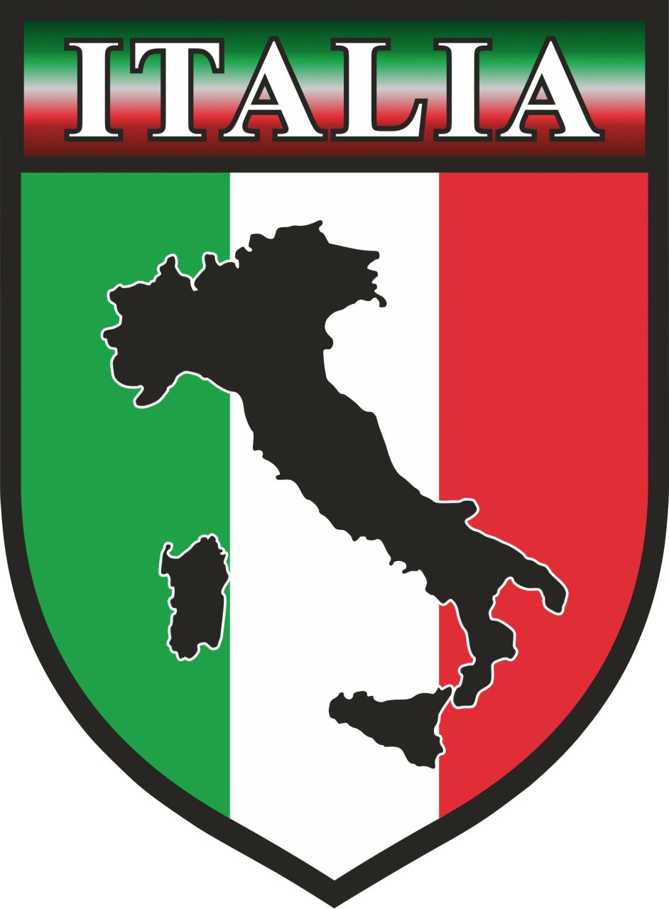 Hermann Schütz Aufkleber ITALIA Wappen 65x90mm