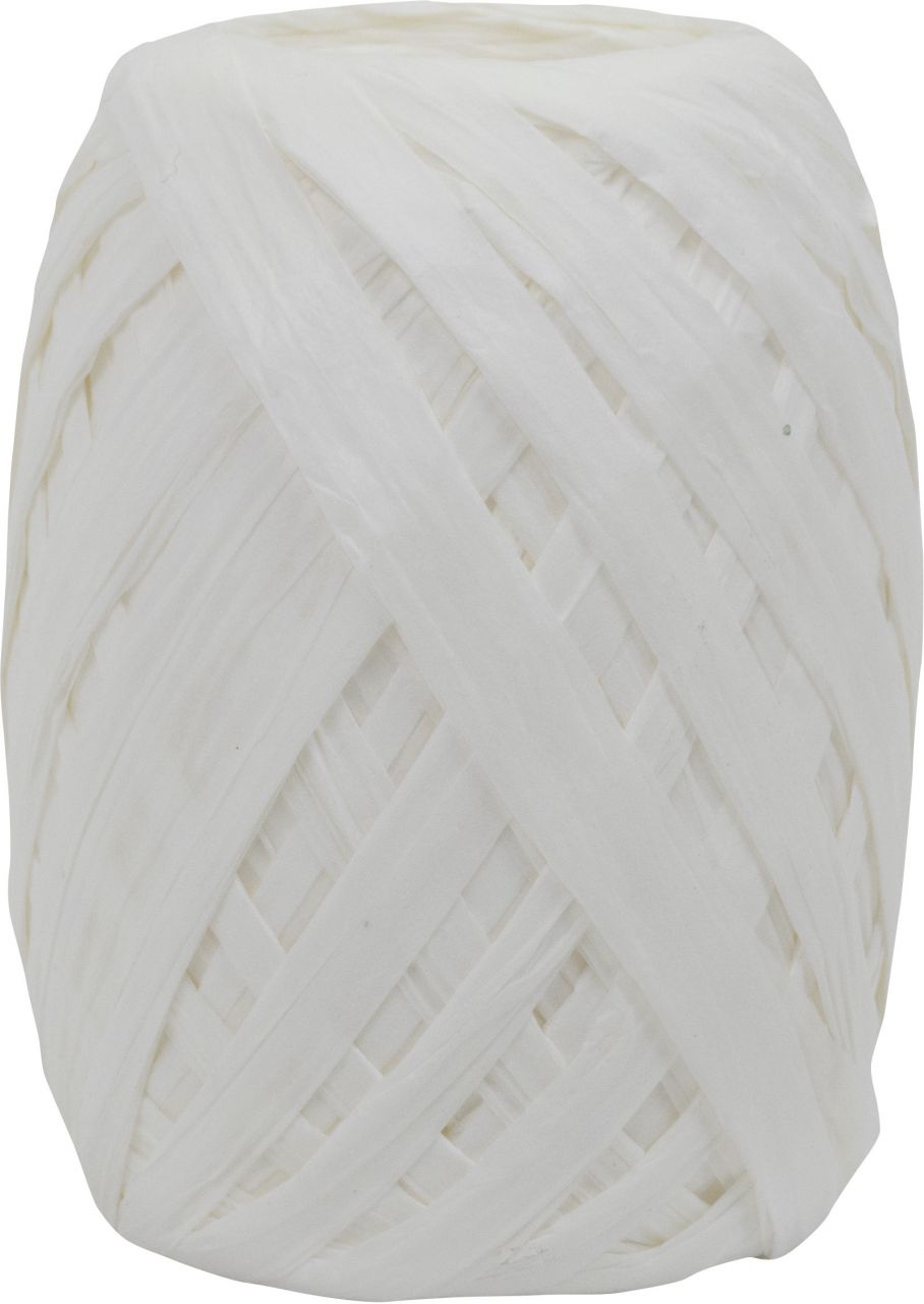 Braun & Company Geschenkband Raffia Ei weiß 30 m