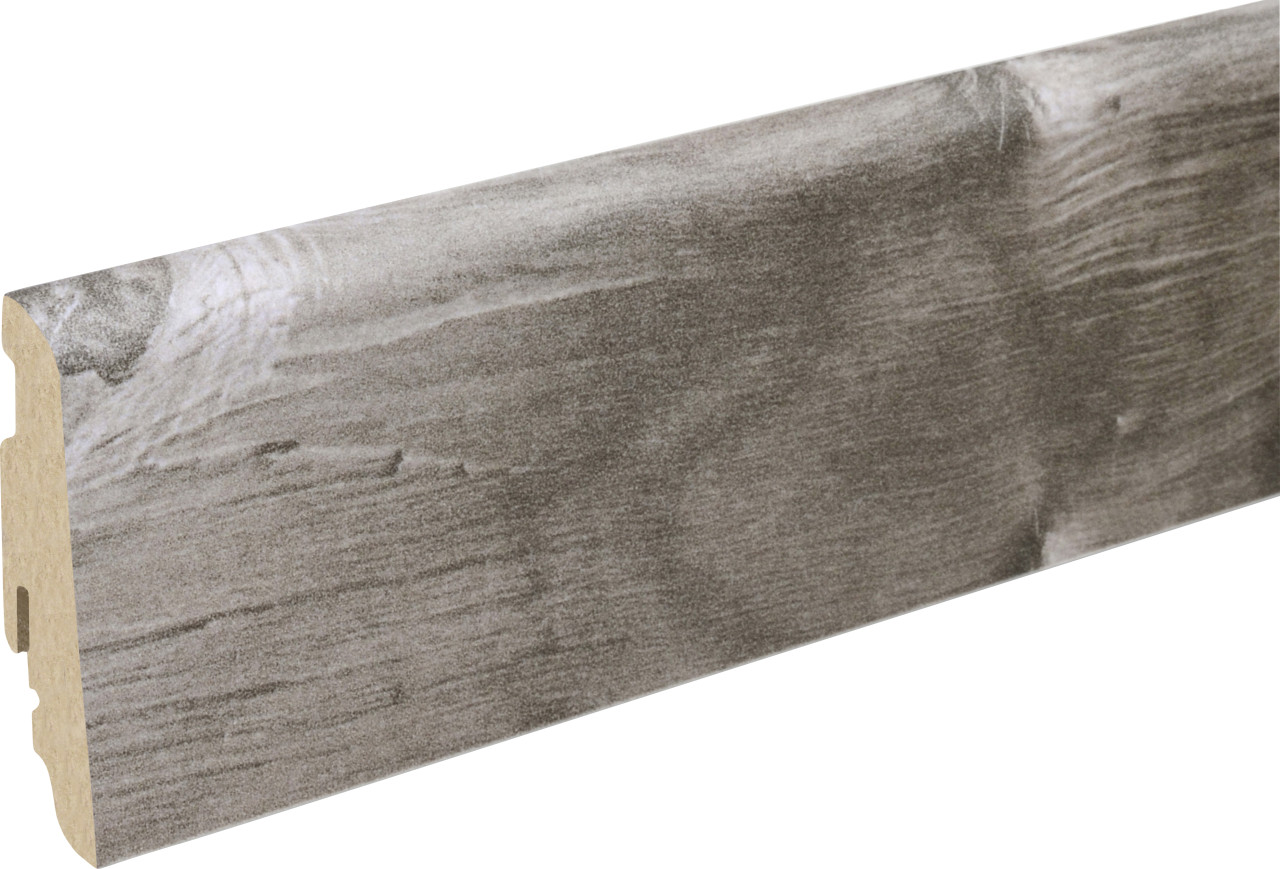 Neuhofer Fußleiste 240 cm 58 x 19 mm Spaltholz grau