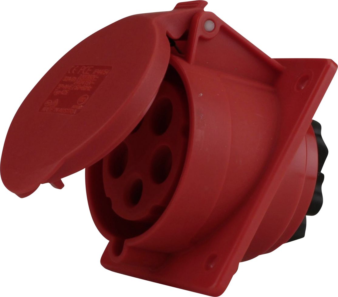 PCE CEE-Anbaudose 5-polig schräg 32A rot