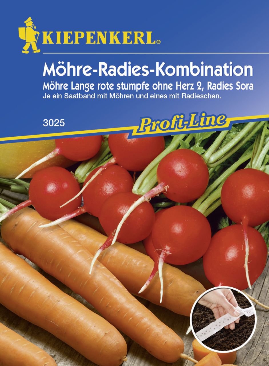 Kiepenkerl Möhren-Radies-Kombination Daucus carota, Raphanus sativus, Inhalt: 2 x 2,5 lfd. Meter