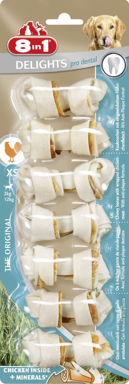 8in1 Kauknochen Delights Pro Dental XS