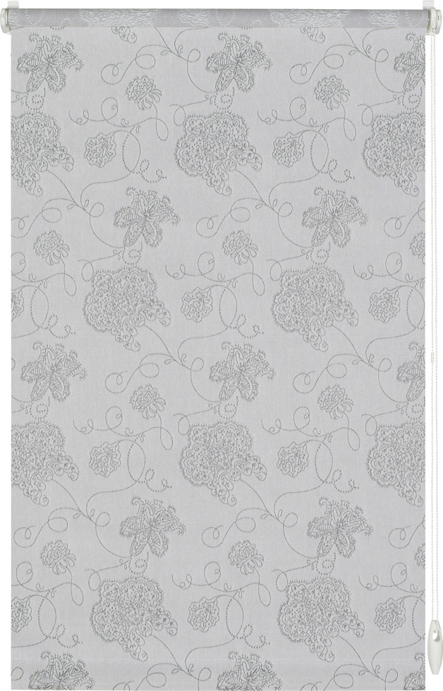 Gardinia EasyFix Rollo bestickt silber 60 x 150 cm