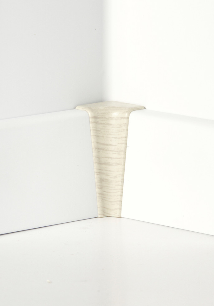Classen Innenecke für Clip-Leiste foliert 58 x 19 mm eiche weiß Holzpore