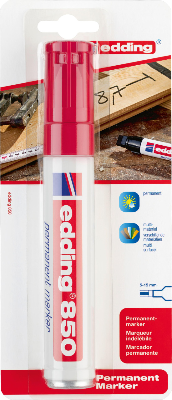 edding 850 permanent marker rot 5 - 15 mm
