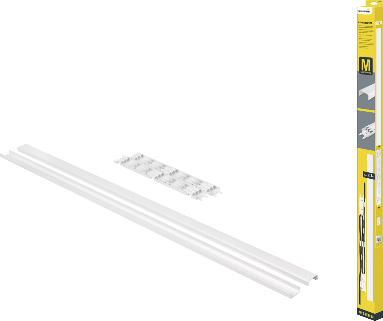 Schellenberg Kabelkanal System M weiß 210 cm Erweiterung
