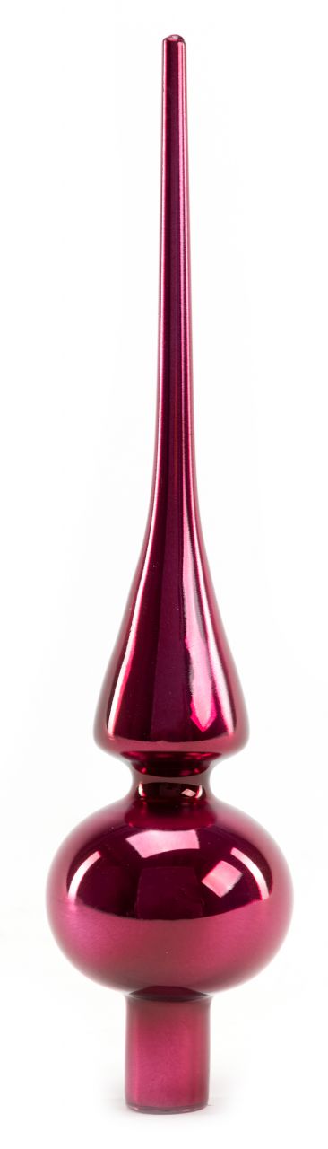 TrendLine Christbaumspitze aus Glas 26 cm magnolienrosa glanz