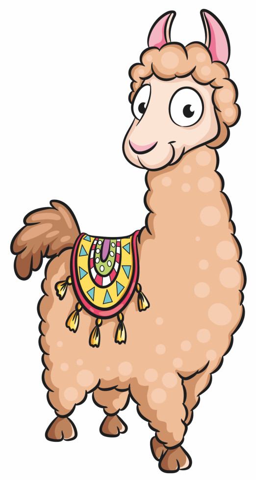 Hermann Schütz Aufkleber Lama 55x100mm