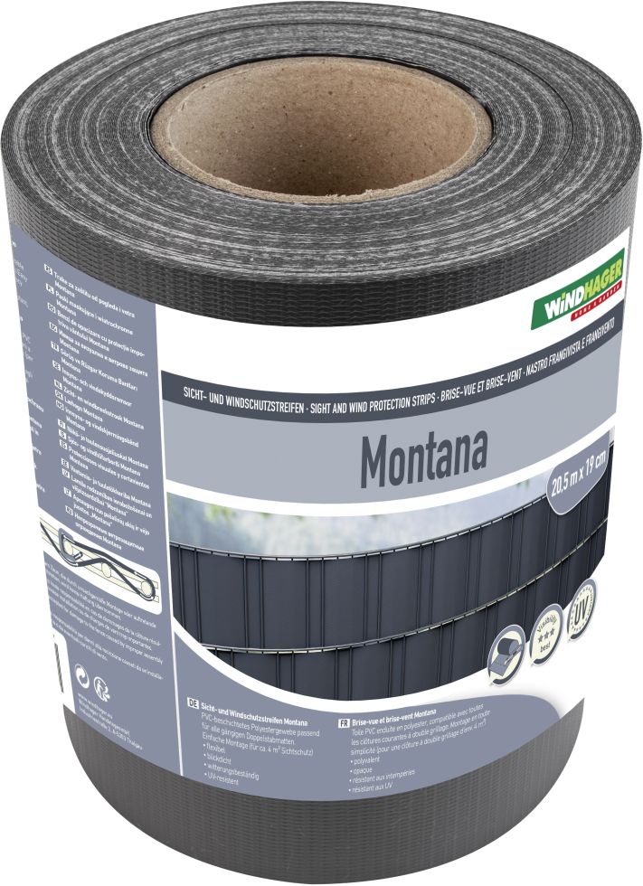 Windhager Sichtschutzstreifen Montana 20,5 m, anthrazit
