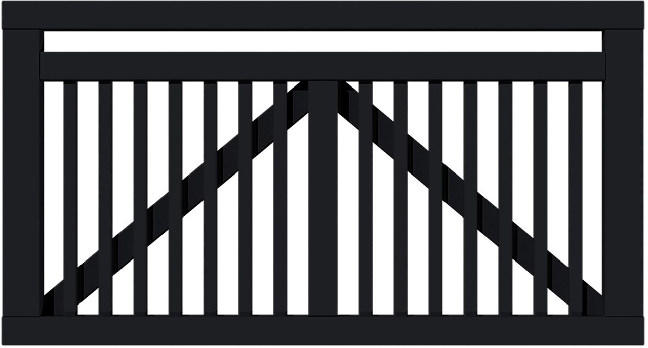 Plus Tor Linea 150 x 80 cm RAL 9005 Schwarz