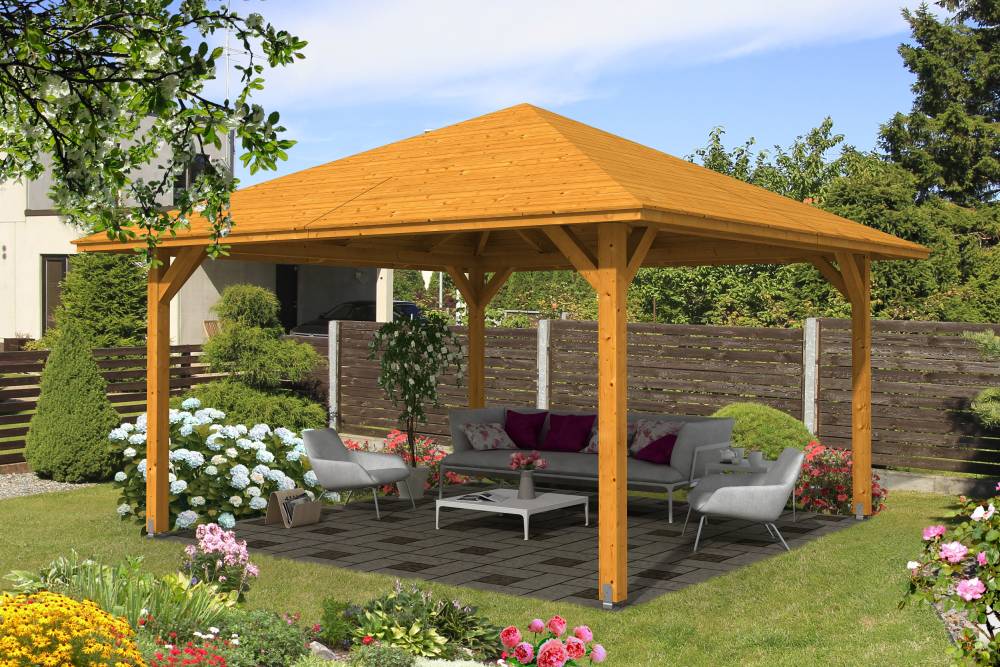 SKAN HOLZ Pavillon Cannes 3 Leimholz, lasiert in Eiche hell