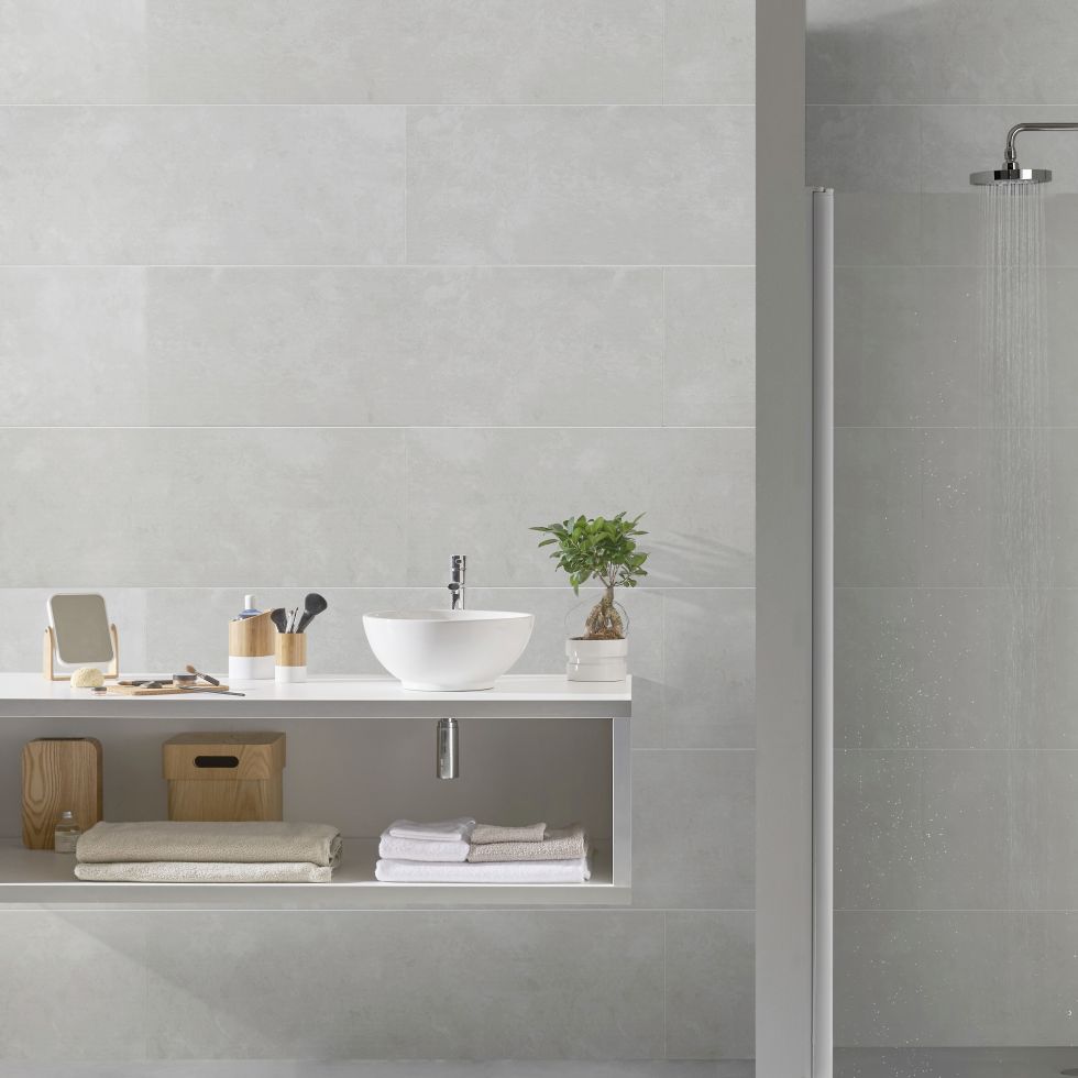 Grosfillex Kunststoffpaneele Element Compact 120 x 37,5 cm 8 mm Beton grau