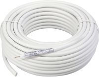 Schwaiger Koaxialkabel KOX11510 052 (115dB) weiß, 10,0m, 4-fach geschirmt, ohne F Stecker
