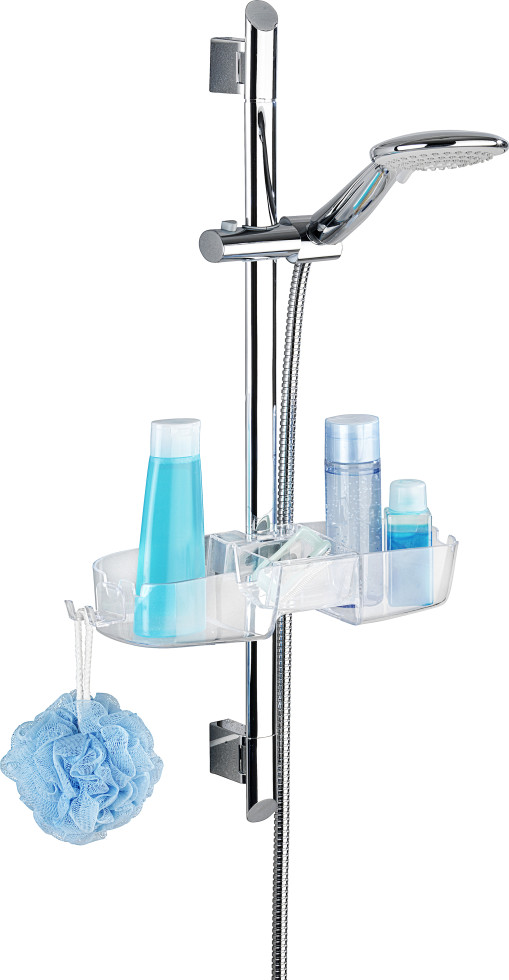 Wenko Duschkorb Premium Kunststoff, Farbe: transparent