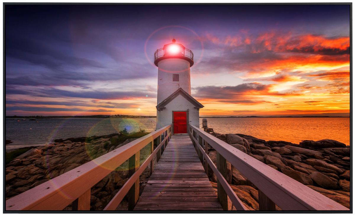 papermoon Infrarotheizkörper EcoHeat 60x120 cm 1200 Watt, Lighhouse Sunset