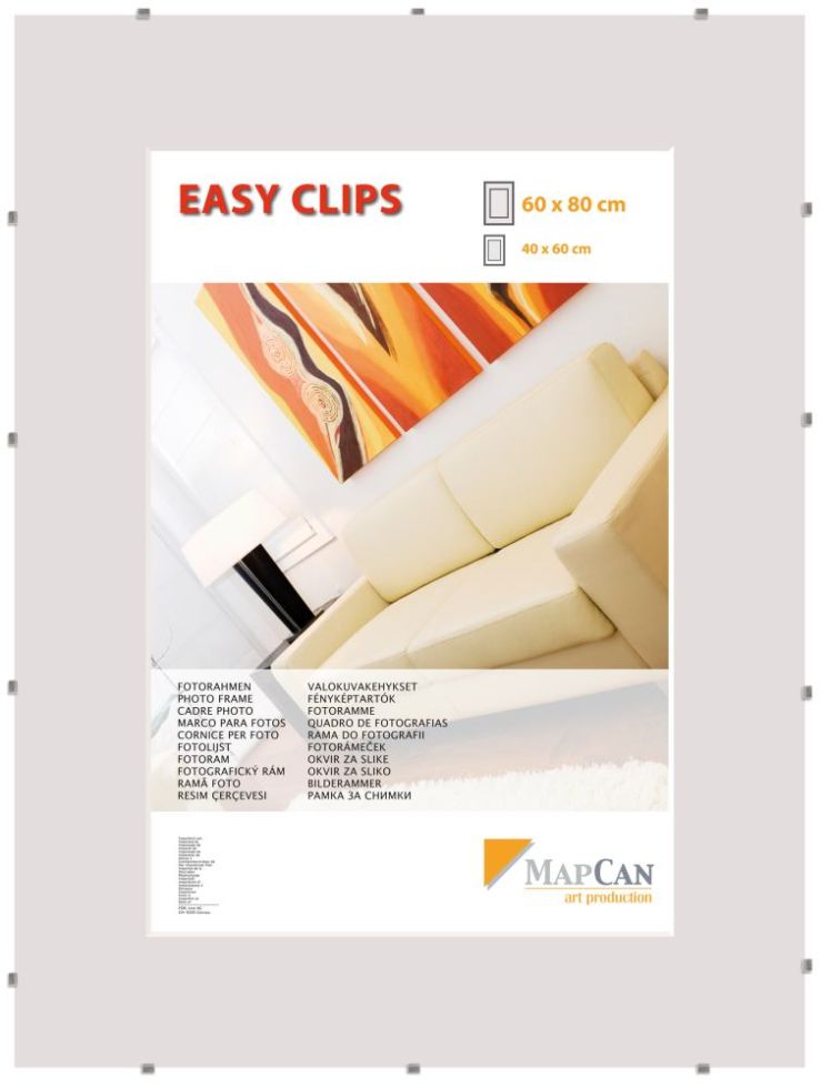 Cliprahmen Easyclips Normalglas 60 x 80 cm