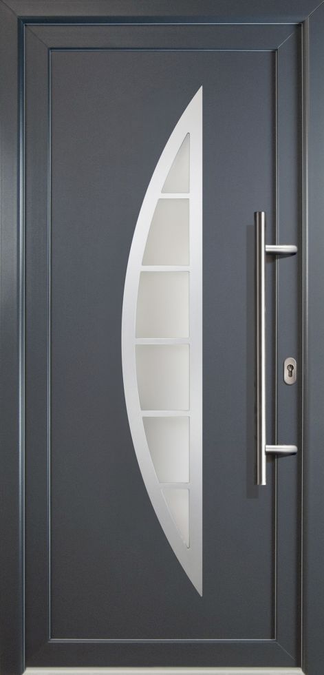 Meeth Haustür Signum Aluminium Modell 28 88 x 208 cm DIN rechts weiß/titan