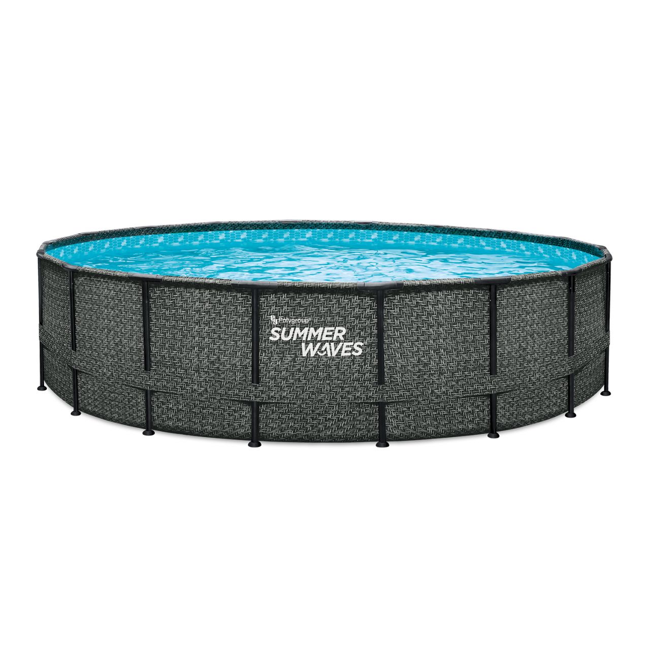 Summer Waves Pool Frame Dark Herringbone Print Elite 5,49 m x 1,22 m