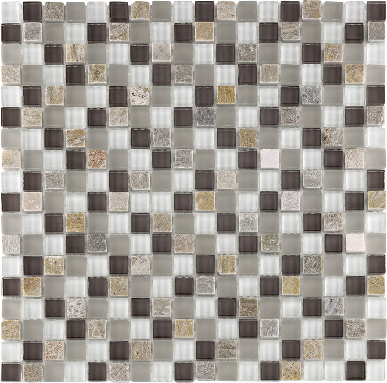 Mosaikfliese Rustica Mini 30 x 30 cm beige-grau Steinmaß: ca. 1,5 x 1,5 cm