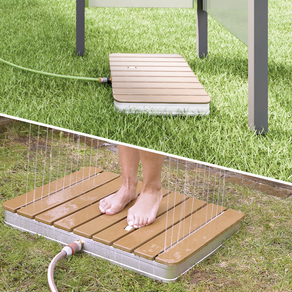 Breuer Bodendusche Fontana eckig 70 x 55 cm, Holz