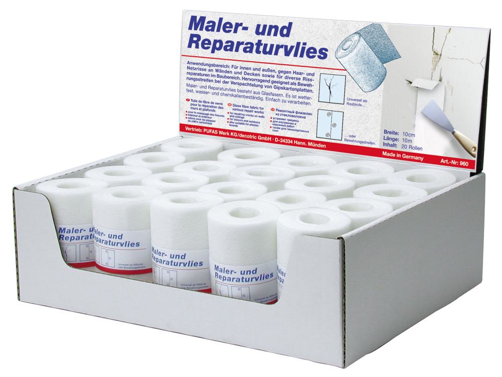 Decotric Maler- und Reparaturvlies 10 m x 100 mm