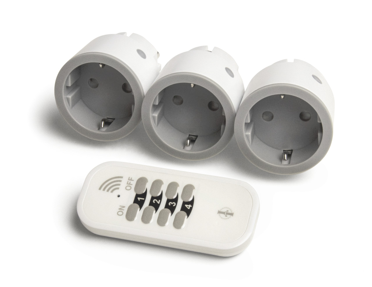 Intertechno Funk-Steckdosen ITI-14 mit Handsender Smart Home 3er Set