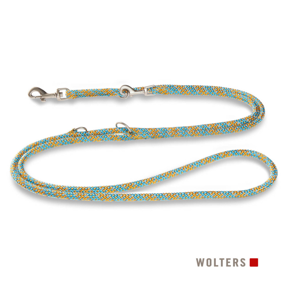 Wolters Hundeleine Everest-Tauprogramm extra lang türkis/gelb