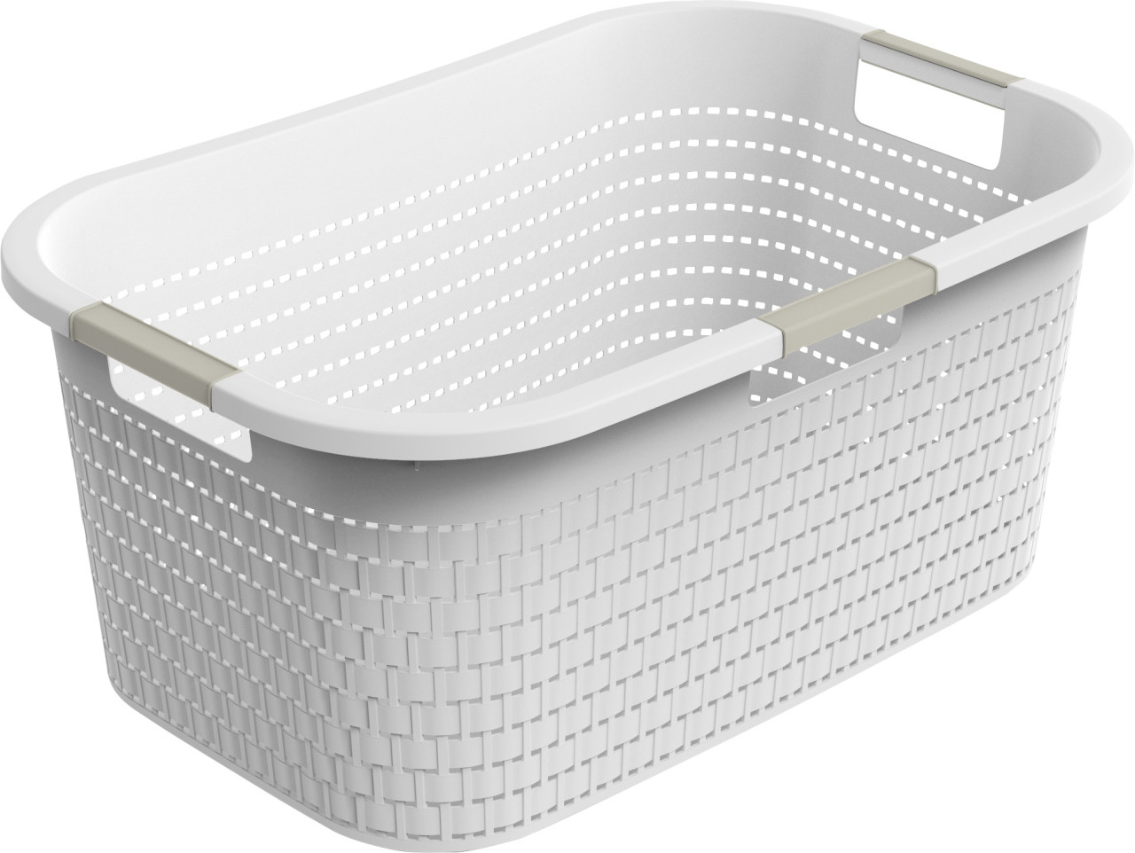 Rotho Wäschekorb Country, 40 L weiß