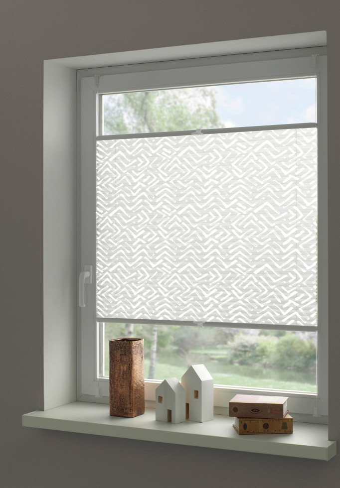 Gardinia Plissee weiß Lissy Pigment