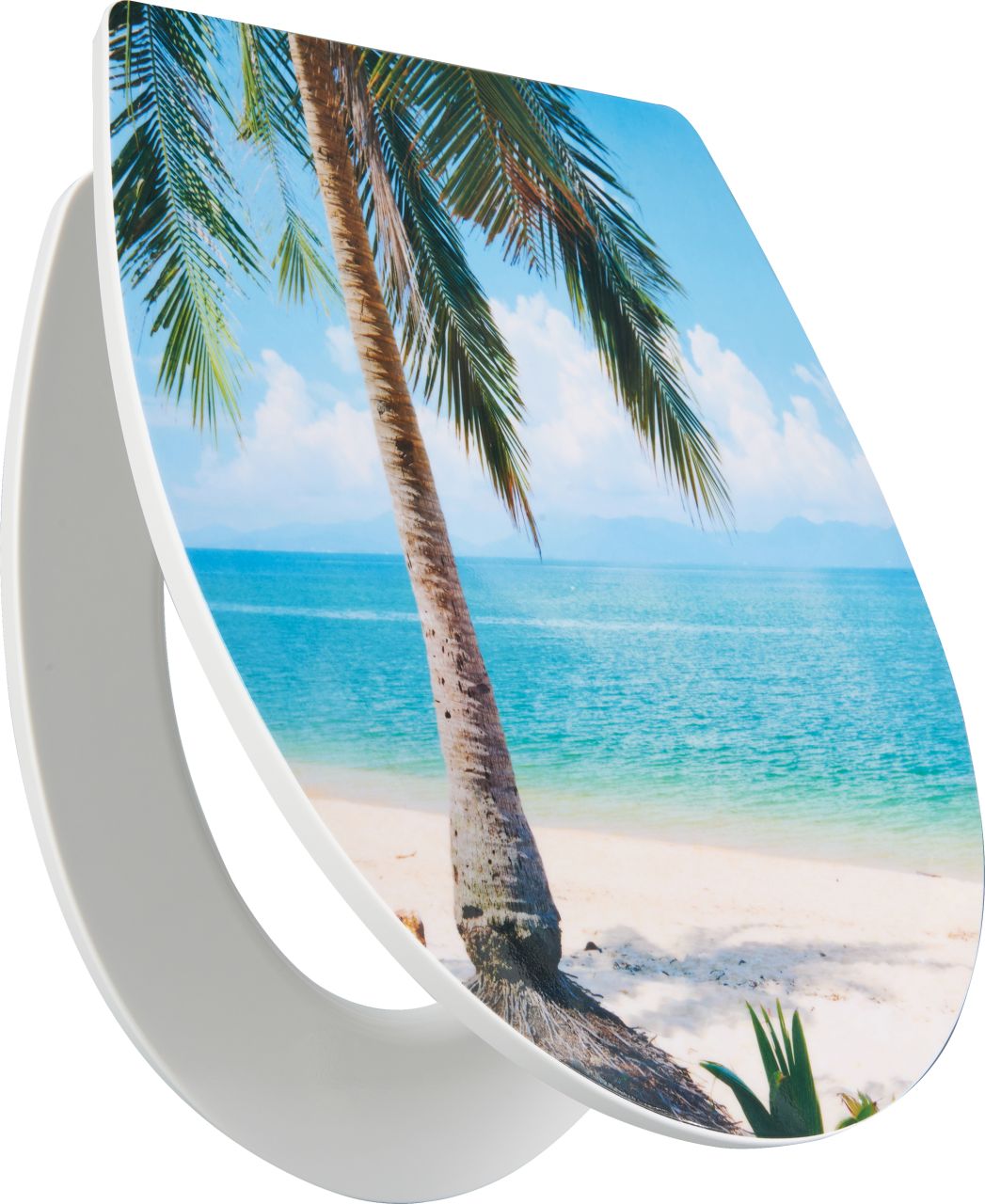 Primaster WC-Sitz mit Absenkautomatik Karibik weiß blau