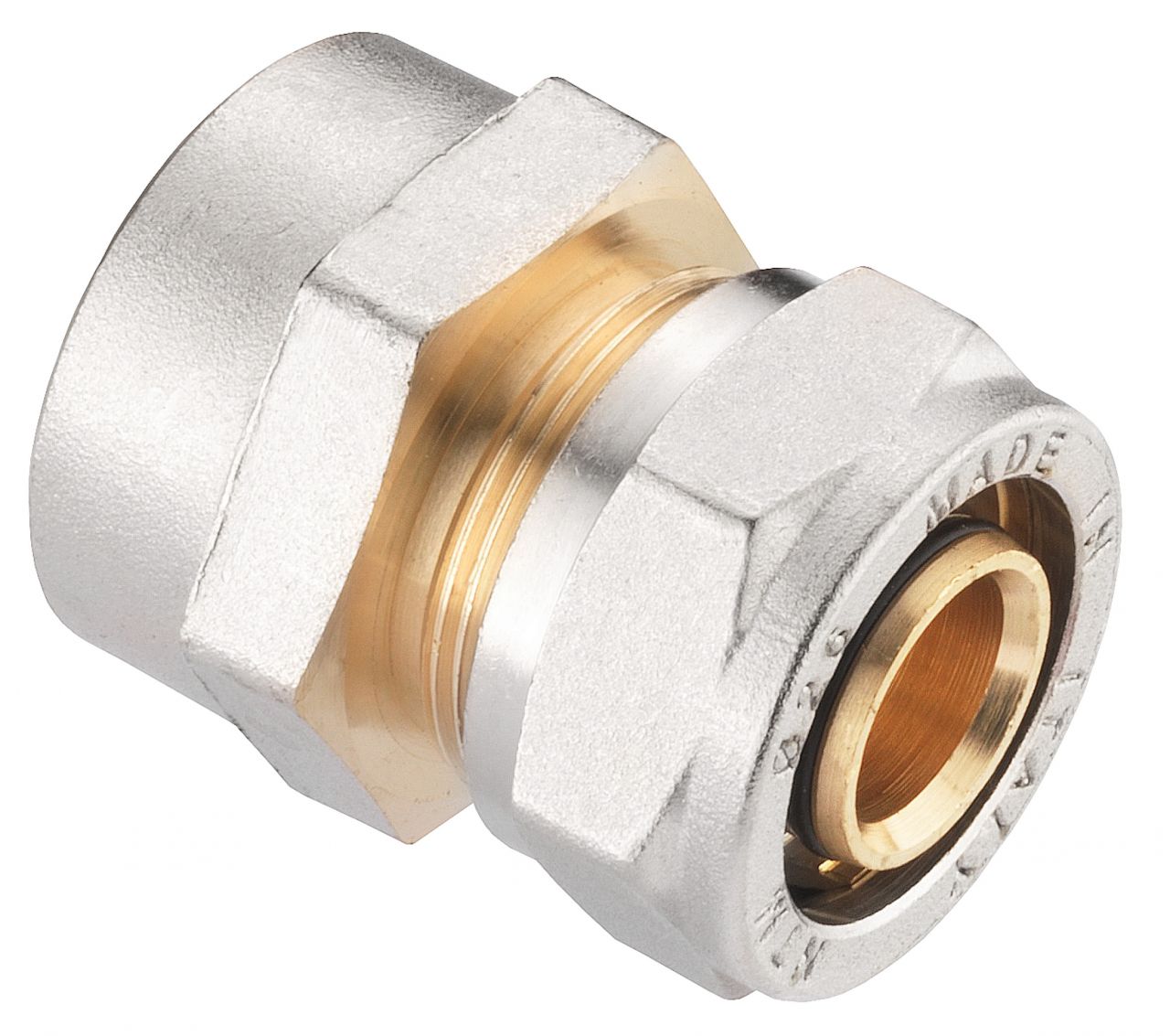 Cornat Schraub-Kupplung komplett ø 26 mm 1 IG Messing vernickelt