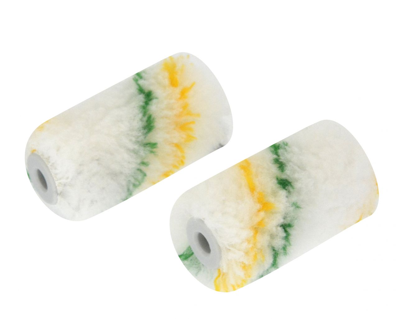 Nespoli Plüschwalzen YellowGreen mit Antihaftbeschichtung 2 Stück, 5 cm