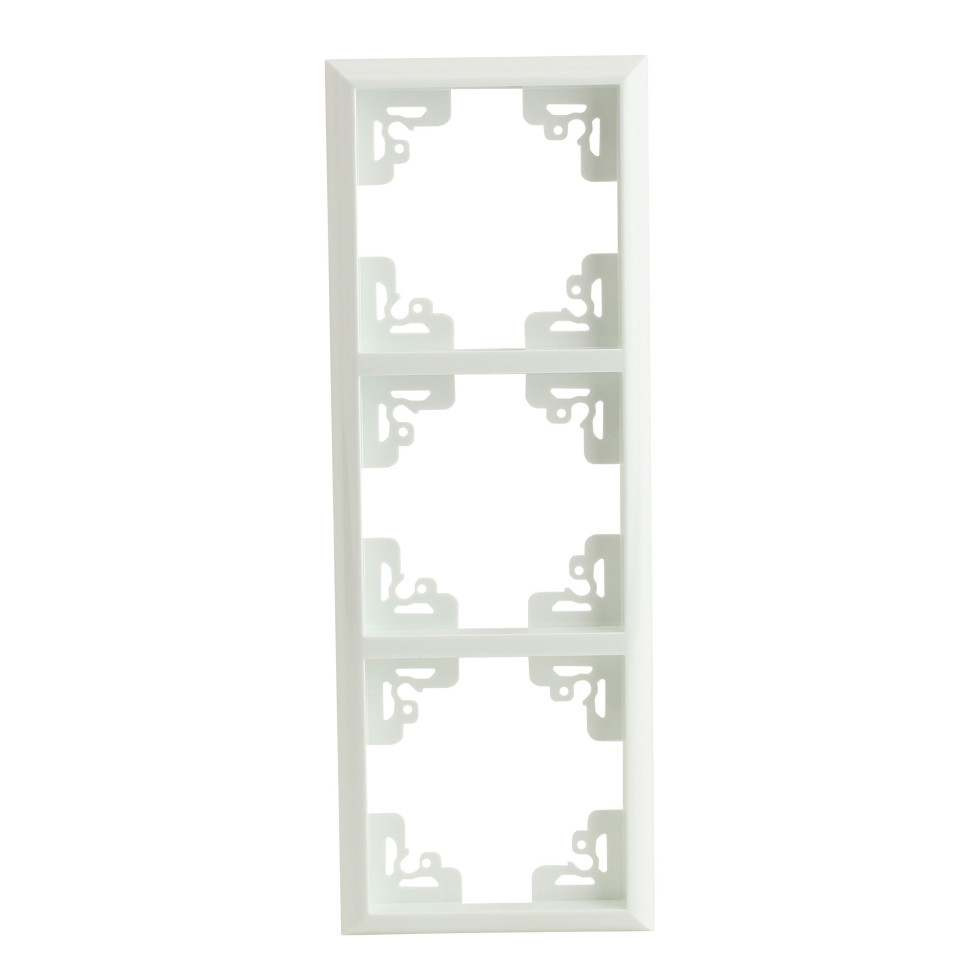 Unitec Abdeckrahmen Valencia 3-fach alpinweiß