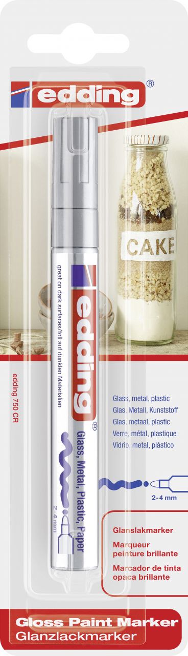 edding 750 gloss paint marker silber 2 - 4 mm
