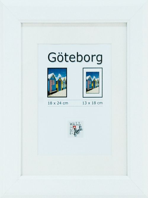 Holz Bilderrahmen Göteborg weiß, 18 x 24 cm