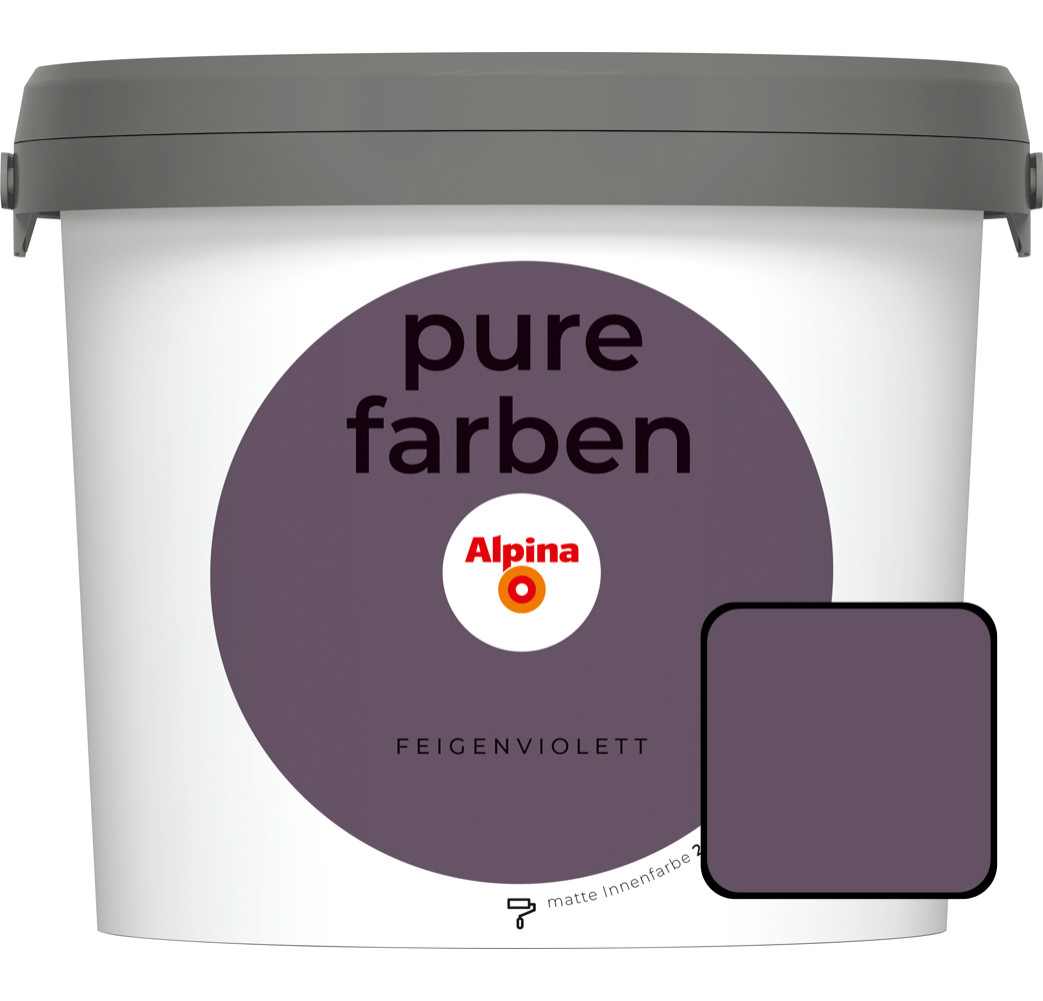 Alpina Pure Farben Wandfarbe feigenviolett 2,5 L