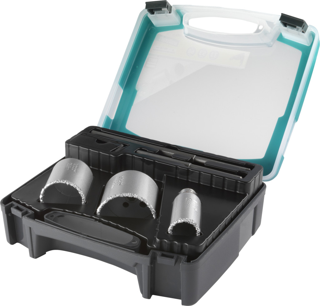 Wolfcraft Lochsägen-Koffer Ø 33, 53, 68 mm Hartmetall