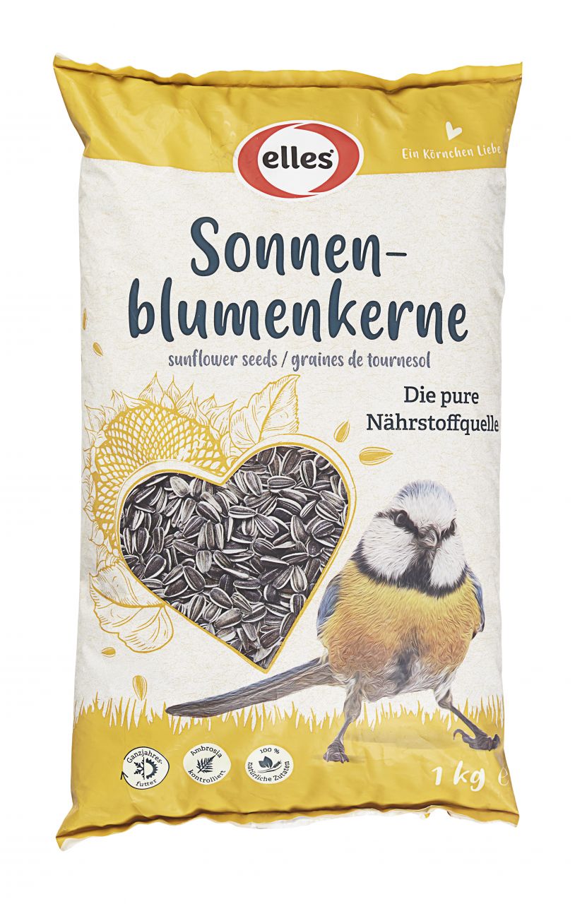 Elles Wildvogelfutter Sonnenblumenkerne 1 kg