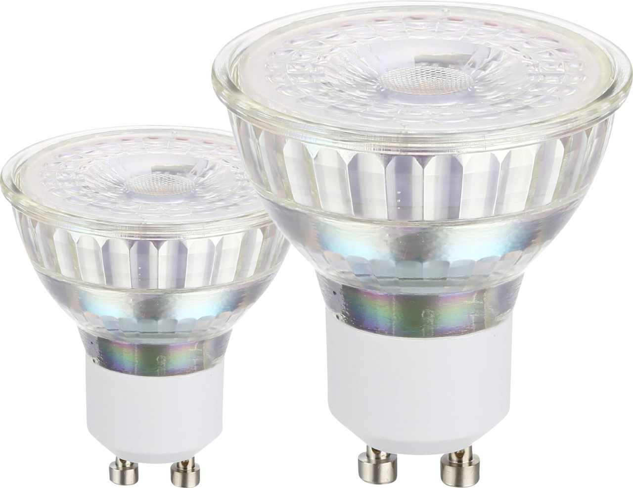 Eglo LED Leuchtmittel GU10 2er Pack Reflektor 3 W warmweiß klar