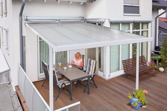 Gutta Terrassenüberdachung Basic 306x406cm weiß