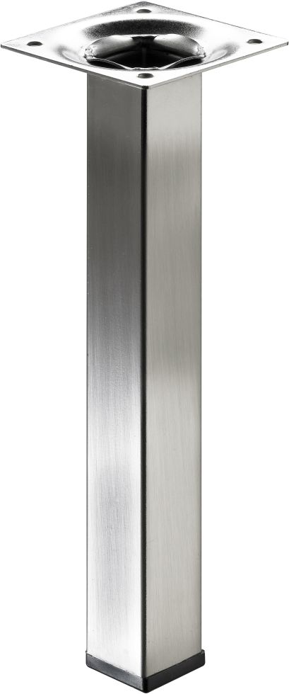 Hettich Tischbein Edelstahl-Optik 25 x 25 x 200 mm Stahl, 1 Stück