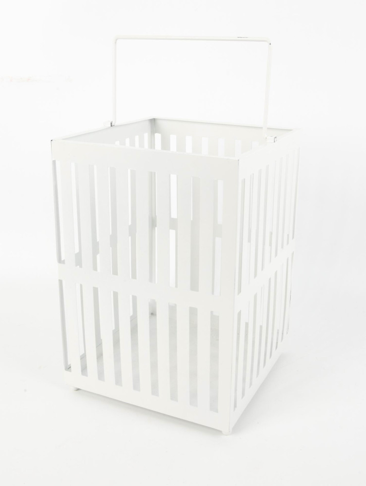 TrendLine Deko-Laterne Metall 26 x 18 cm weiß