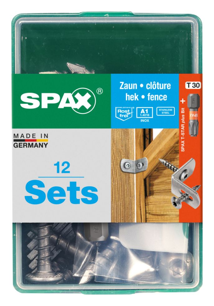 Spax Zaunverbinder 7.0 x 35 mm TX 30 - 24 Stk. (+12 Winkel)