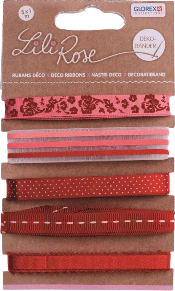 Glorex Deko Bänder Rottöne