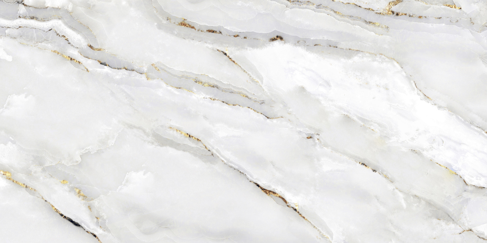 Bodenfliese Feinsteinzeug Alabaster Cleo Light 60 x 120 cm weiß/gold