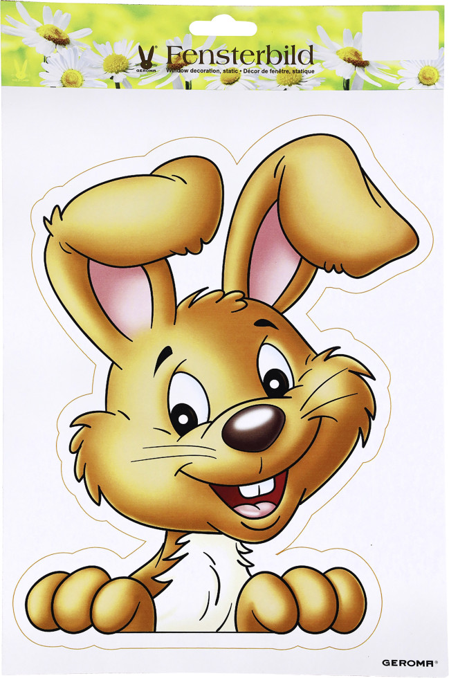 Fensterbild Osterhase bunt